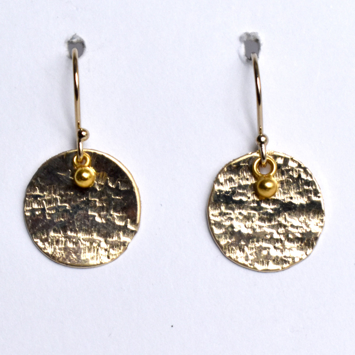 Gold-filled small disc earrings