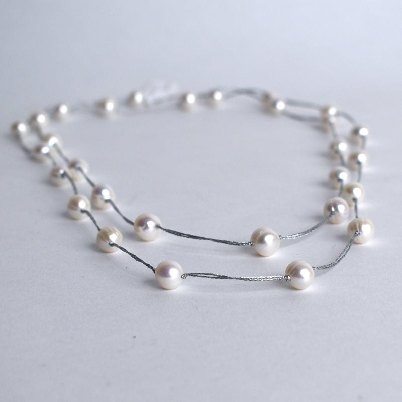 Just For Pearls - Silver Strand Pearl Necklace