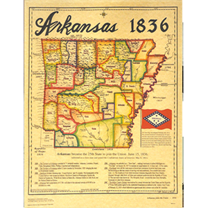 Map of Arkansas 1836