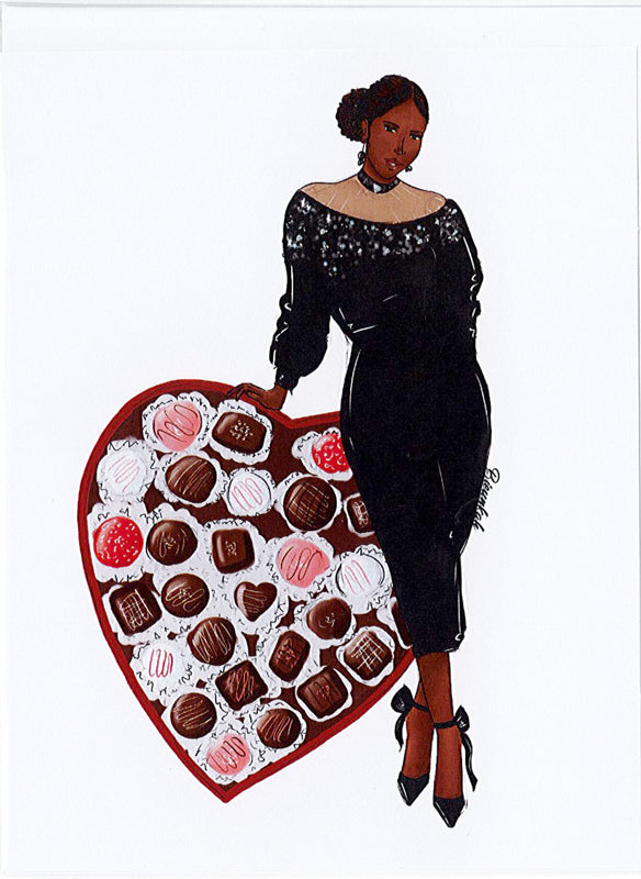 Note Card - Bieunkah Illustrations' Rosé or Chocolate
